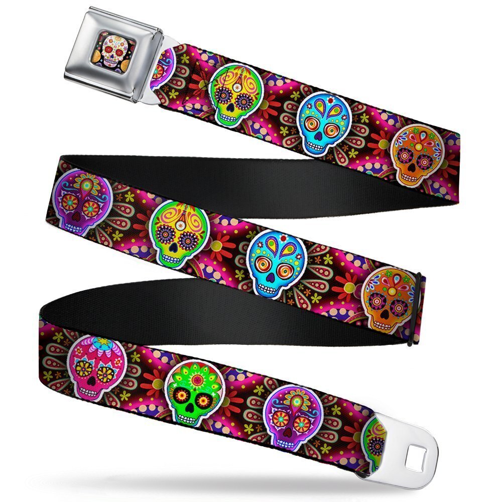 9095 Seatbelt Belt Thaneeya Sugar Skulls XL